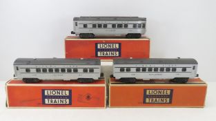 Lionel 2421,2422,& 2423 Grey Pullman Cars