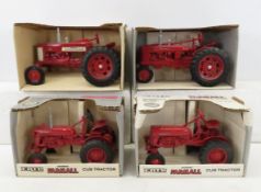 4 Ertl Farmall Tractors 350, H & 2 Cub