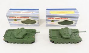 2 Dinky SuperToys #651 Centurion Tanks with boxes