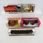 5 Various Ertl Die Cast Tractors, Truck and More