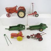 Vintage Metal Tractors & Farm Implements