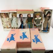 9 Vintage Marian Yu Design Dolls in Boxes