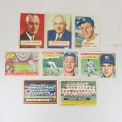 8 1956, 1957 & 1959 Topps Baseball Cards