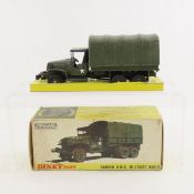 Dinky Toys #809 GMC Covered Military Truck & box