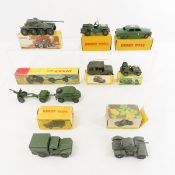 8 Dinky Toys Military Vehicles with boxes