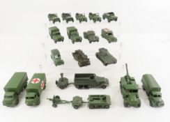 21 Vintage Dinky Toys Military Vehicles & weapons