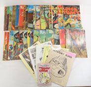 30 Vintage Dell & Harvey 10¢ Comics and Tom Mix Ad