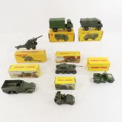7 Dinky Toys Military Vehicles with boxes