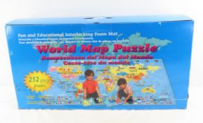 Foam World Map Floor Puzzle 6.5 x 4' in Box