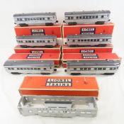 6 Lionel Illuminated Passenger Cars & 1 Shell