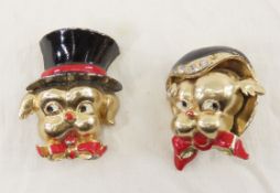 Vintage Coro Adolph Katz Mr & Mrs. Dog Brooches