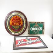 Red Hook & O'Doul's Mirrors, and Leinenkugel's Ad