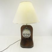 Lamp made with electric meter, works