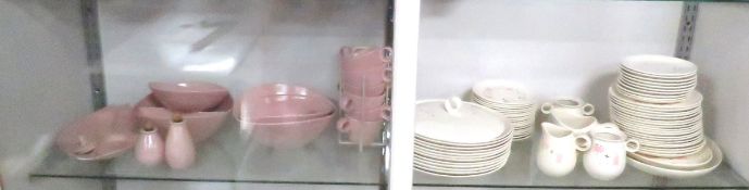 MCM Tinkled Pink Vernonware Dishes