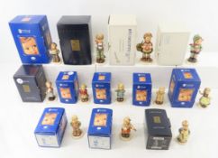 10 Hummel Collector Club figurines with boxes