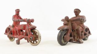 2 Hubley Cast Iron Motorcycles