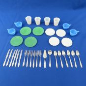 Vintage children's dishes and utensils