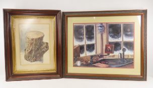 Dalton Shrouds King 1971 Watercolor on Board