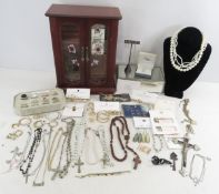 2 Jewelry Boxes, Fashion Jewelry & Some Sterling