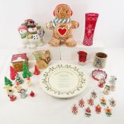 Fitz & Floyd cookie jar & other Christmas items