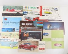 Vintage Ford, Lincoln, Mercury Car Brochures
