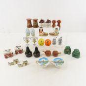 Vintage Salt & Pepper Shakers, Wood Ceramic & More