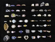 57 Fashion Rings- some semi-precious stones