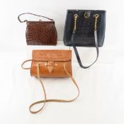 Bally, Alligator Skin & Tooled Leather Purses