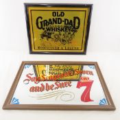 Old Grand-Dad Sign & Seagram's 7 Whiskey Mirror