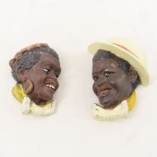 Black Americana Man & Woman wall plaque banks