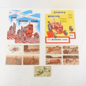 4 Nuffield Tractor Flyers & 9 Tractor Postcards