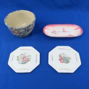 Spongeware Bowl, Ceramic Trivets & More