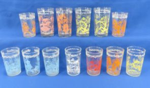 Vintage Wizard of Oz & Welch's Character Glasses