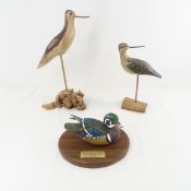 Wood birds & decorative duck decoy