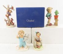 4 Vintage Hummel figurines