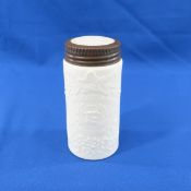 Flaccus Bros Steers Head Milk Glass Fruit Jar