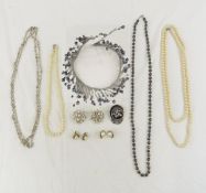 Cultured pearl Branch Necklace & 3 Strands