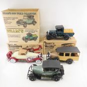 4 full Jim Beam car decanters