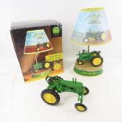 John Deere Animated Tractor Lamp & ERTL Tractor