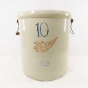 10 Gallon Union Stoneware Red Wing Crock