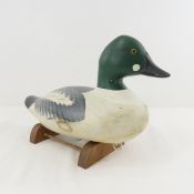 Signed duck decoy with stand