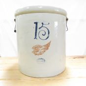 15 gallon Union Stoneware Red Wing Crock