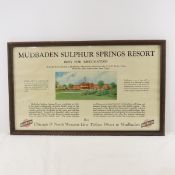 C&NW RR Ad for Mudbaden Sulphur Springs Resort