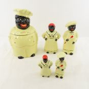 1940's USA Pearl China Cooky cookie jar with S&P