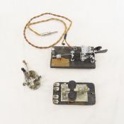 Vintage Vibroplex Telegraph Morse Code Key & More