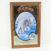 Hamm's 1993 Polar Bear Beer Mirror 24 x 15.5
