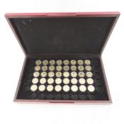 40 Presidential $1 coins in collector case