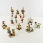 14 Goebel Hummel Figures & 2 Reproductions