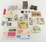 Ephemera, Bank, French Binoculars & Photos