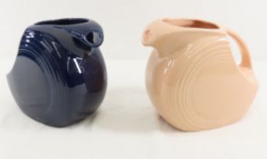 Fiesta Apricot & Cobalt Large Disk Pitchers